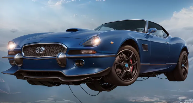 flying sportcar <lora:Retro-Futurism_v2:0.7>, (photorealistic:1.3), best quality, ultra high res, intricate details