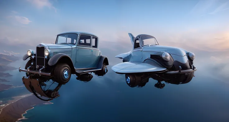 flying car <lora:Retro-Futurism_v2:0.7>, (photorealistic:1.3), best quality, ultra high res, intricate details