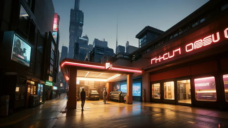 <lora:nightcity-000009:0.7>,nightcity,((night:1.5)),afterlife,(high quality, best quality, hi res), (ultimate phtoreal Concept Art),vending machine,wide streets,cars,crowds,