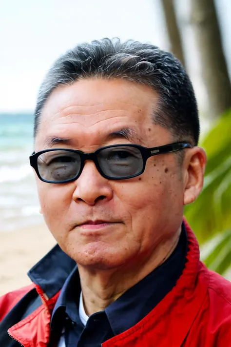 photo of a (men),serious look ,standing at (beach), portrait photo, (closeup:1.2),
 <lora:li'ao:0.8>
