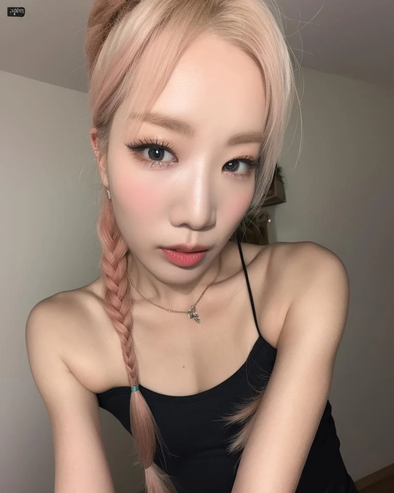 <lora:test:1>, (8k,RAW photo, best quality, masterpiece:1.2), (realistic, photo realistic:1.4), (extremely detailed CG unity 8k wallpaper), (masterpiece), (best quality), (ultra-detailed), (best illustration), (best shadow), ultra-high res, beautiful Korean girl, facing viewer, sweaty skin, wide hips, thick thighs, medium breasts, braided hair, (perfect eyes:1.5), symmetrical eyes, (pureerosface_v1:0.2), (looking at viewer),