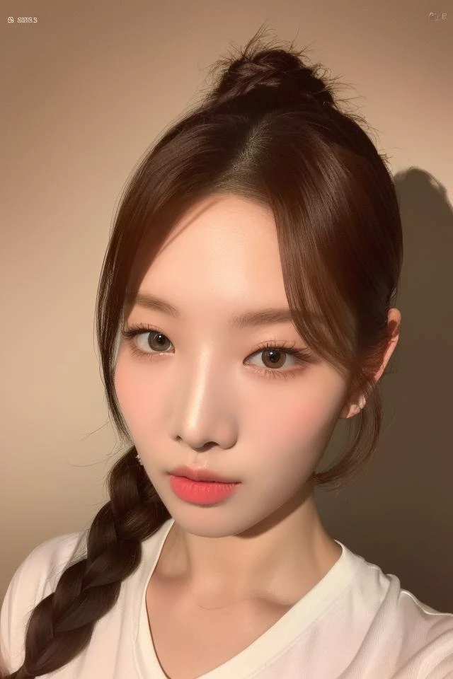 <lora:test:1>, (8k,RAW photo, best quality, masterpiece:1.2), (realistic, photo realistic:1.4), (extremely detailed CG unity 8k wallpaper), (masterpiece), (best quality), (ultra-detailed), (best illustration), (best shadow), ultra-high res, beautiful Korean girl, facing viewer, braided hair, (perfect eyes:1.2), symmetrical eyes, (pureerosface_v1:0.2), (looking at viewer),