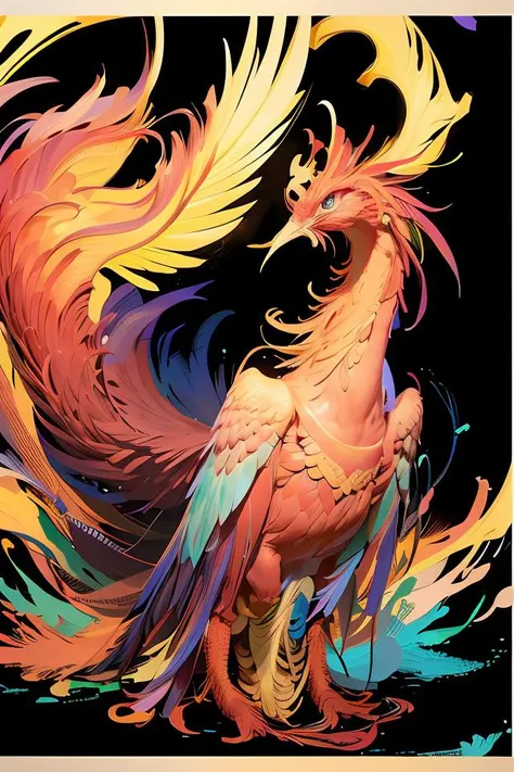 Abstract, 8K, photo shot from front, mid-body portrait, highly-detailed, (flat color:1.1),(colorful:1.3),(masterpiece:1.2), best quality, masterpiece, original, extremely detailed wallpaper, looking at viewer,
erjie,1girl,solo,<lora:Threesister-erjiev2:0.6>, happy to riding a phoenix on the clody sky, <lora:riding_a:0.1>,<lora:phoenix_v1.0:0.3>,
a lot of details,mysterious expression, in a modern and abstract setting, with bold and colorful abstract art, blurred background, bright lighting,