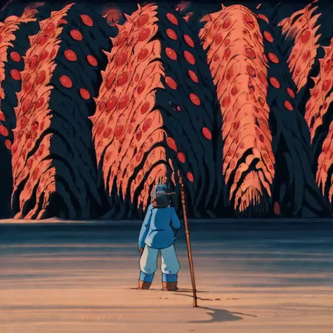 <lora:Nausicaa005:0.7>,
Giant_Warrior,no humans,solo,cowboy shot,leaning_forward,kneeling,from side,outdoors,night,night sky,star (sky),smoke,