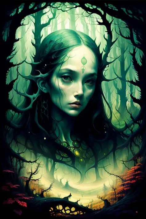 Vibrant colors, 3d,
A Linquivera evil queen face in the tree in the cursed Linquivera forest.
Surreal Harmony
<lora:Linquivera:1.5>
<lora:Surreal Harmony:1>
<lora:The_Dark_Side_of_the_Earth:0.6:>
<lora:Audrey Kawasaki Style:0.2>Audrey Kawasaki Style