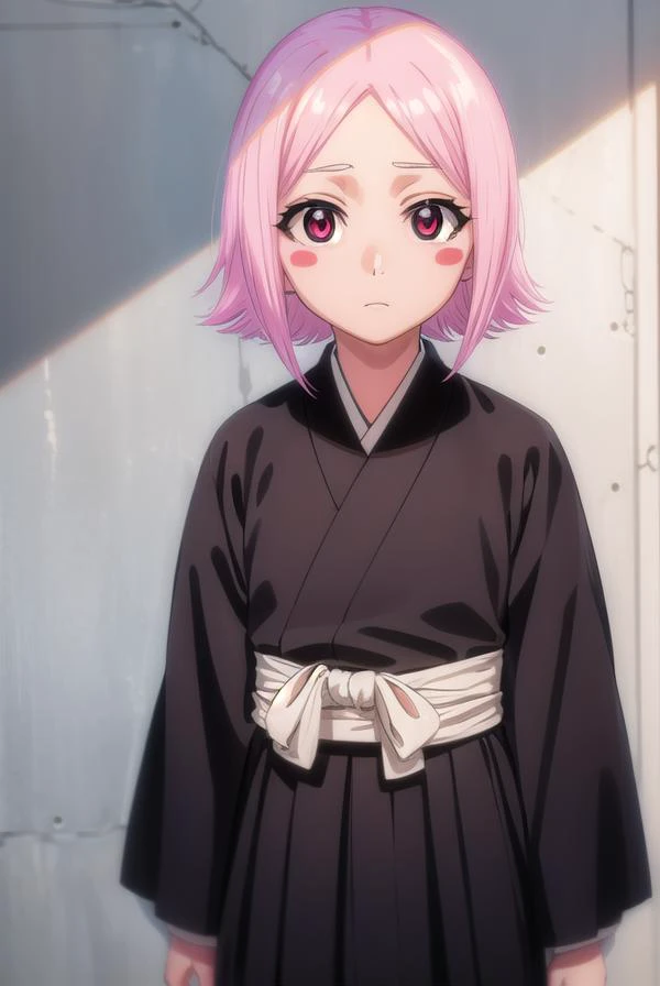 yachirukusajishi, <lyco:yachirukusajishi-lyco-nochekaiser:1>,
yachiru kusajishi, short hair, pink hair, (pink eyes:1.5), blush stickers,
BREAK long sleeves, japanese clothes, hakama, black hakama,
BREAK outdoors,
BREAK looking at viewer, (cowboy shot:1.5),
BREAK <lyco:GoodHands-beta2:1>, (masterpiece:1.2), best quality, high resolution, unity 8k wallpaper, (illustration:0.8), (beautiful detailed eyes:1.6), extremely detailed face, perfect lighting, extremely detailed CG, (perfect hands, perfect anatomy),