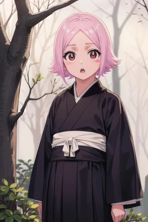 yachirukusajishi, <lyco:yachirukusajishi-lyco-nochekaiser:1>,
yachiru kusajishi, short hair, pink hair, (pink eyes:1.5), blush stickers, <lora:talkmouth_O_v100:1>, open mouth,
BREAK long sleeves, japanese clothes, hakama, black hakama,
BREAK outdoors,
BREAK looking at viewer, (cowboy shot:1.5),
BREAK <lyco:GoodHands-beta2:1>, (masterpiece:1.2), best quality, high resolution, unity 8k wallpaper, (illustration:0.8), (beautiful detailed eyes:1.6), extremely detailed face, perfect lighting, extremely detailed CG, (perfect hands, perfect anatomy),