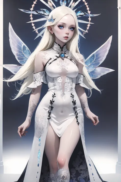 masterpiece, best quality, 1girl, <lora:kwFemaleBeta42_SDXL_v1:1>,
detailed skin texture, hyper real photo, Albinism and Heterochromia by Bella Kotak, intricate fantasy dress, , PhaseOne, ,, photography, photo taken with a Hasselblad H4D, taken with PhaseOne IQ180, IQ160, IQ140, P65+, P45+, extremely detailed, , perfect skin, detailed skin, hyper reality, perfect face,