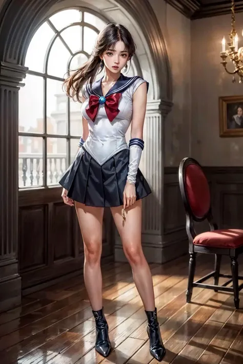 best quality,masterpiece,highres,original,extremely detailed wallpaper,perfect lighting,extremely detailed CG,<lora:add_detail:0.3>,perfect_photography.txt,
<lora:Sailor Moon Outfit:0.75>,sailor_moon_outfit,