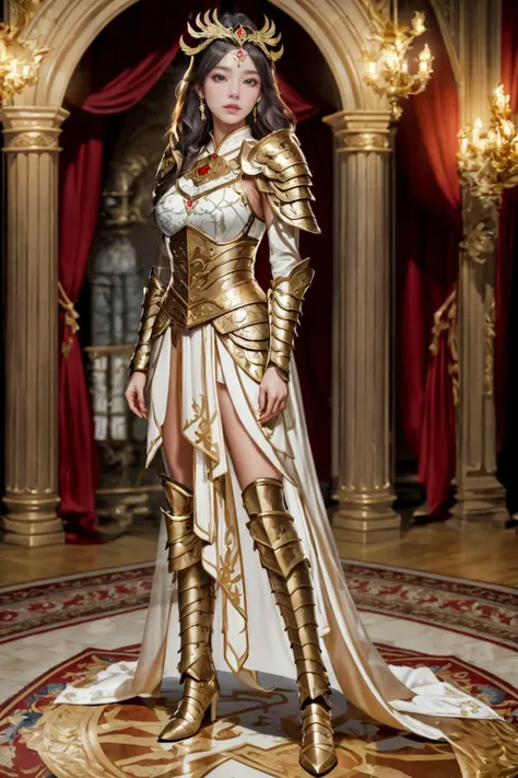 (masterpiece, highest quality:1.5), ultra detailed, high resolution, 16k, the most beautiful face in the world, highly detailed beautiful face and eyes, shiny skin, fine cloth texture, perfect ???????, BREAK, (the incarnation of beauty:1.3), (goddess of beauty:1.3), (breathtaking and gorgeous and stunning princess:1.3), perfect make-up, deeply in love, full of elegance. (solo), (full body:1.7), adepta sororitas