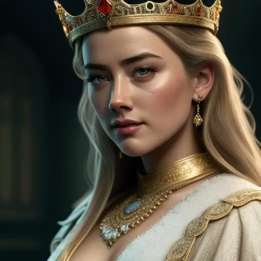 AmberHeard as a medieval princess stganding in front of a castle, princess robe, crown, masterpiece, best quality, highest quality, cinematic lighting, (volumetric lighting), extremely detailed CG unity 8k wallpaper, focused, 8k wallpaper, 4k wallpaper, extremely detailed, ultra realistic, photorealistic, sharp focus, absurdres, (HDR:1.2), (high contrast), photograph, detailed and intricate, instagram, portrait, highly detailed, digital painting, artstation, concept art, smooth, sharp focus, illustration, cinematic lighting, Style-Princess, <lora:AmberHeard:0.9>