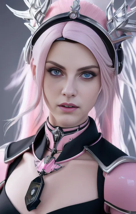 ("Sakura de Naruto estilo ninja com olhar de Sharingan") (((mechas pretas na ponta de seu cabelo))) sozinho, Olhando para o Viewer, short hair, fundo simples, fundo branco, jewelries, monocromatic, escala de cinza, Brincos, separated-lips, lips, Petals, Cilia, ''tatuagem com estrelas pode 5 pontas pretas'', maquiagem, watermark, penetrante, penetrante na orelha, retrato, arte digital
