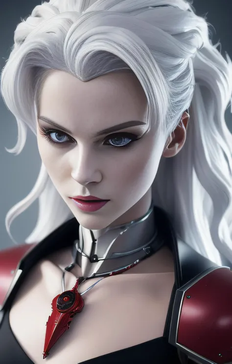 best quality,(best quality, masterpiece:1.1), (realistic:1.4), 1girl, ((red Humanoid:1.2)),  in school uniform, (action:1.4),detailed crown, beautiful face, detailed face, white hair, sharp look, necklace, symmetrical, front, dramatic, vibrant, vivid base, 8k uhd, dslr, soft lighting, high quality, (full body:1.2),  fation show
 <lora:epiNoiseoffset_v2:1>