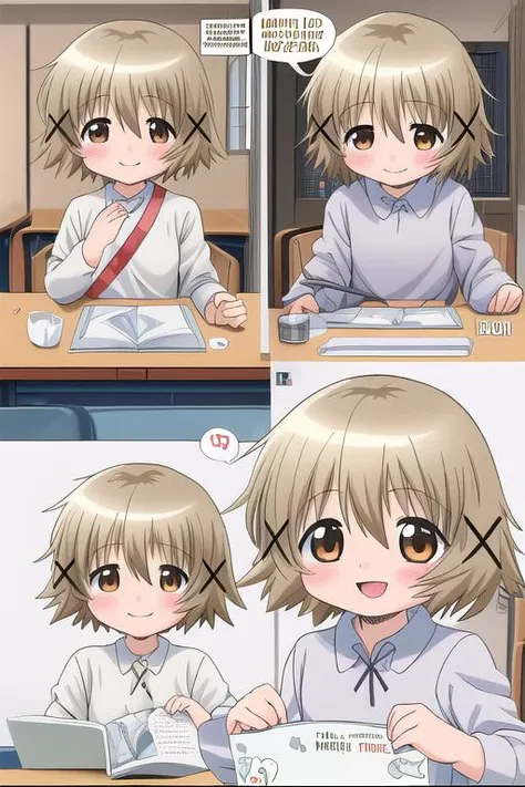 masterpiece, best quality,ultra detail, <lora:anmnr01:0.3>  <lora:add_detail:0.5>,<lora:GoodHands-vanilla:0.8>,   <lora:yuno-hidamari:0.7>,yuno, <lora:Icy Cold Comics:1>comic_panel_layout,school,speech bubble,smile