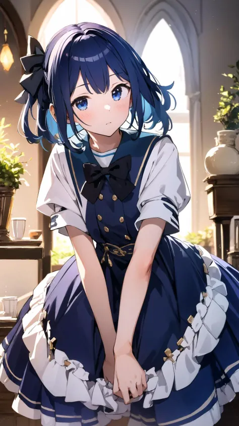 masterpiece, best quality, highres, BREAK, <lora:SailorDress:1>,(saidr:1.2), , complex pyramid evening, , cute, , twisting, , woman,, white skin, @vf_random:face