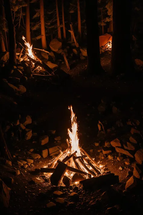a campfire inside of a campfire inside of a campfire inside of a wooly mammoth