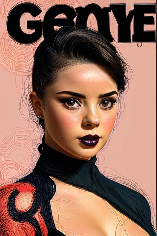 Scribbled Pattern of (DEN_demi_rose), ((((Dramatic))), (((grittiness))), (((Intense))) The movie poster features a young woman as the central characterãShe stands confidently in the center of the posterï¼Dress in fashion-forward clothingï¼with a determined expression on her faceãThe background is dark and grittyï¼There is a sense of danger and a strong feelingãThe text is bold and eye-catchingï¼With catchy slogansï¼Adds to the overall drama and excitementãThe color palette is dominated by dark colorsï¼Dotted with bright colorsï¼The protagonist is mainly a girl with white hair and red eyesï¼Make the poster dynamic and visually strikingï¼tachi-e (Magazines:1.3), (Cover-style:1.3), Fashionab, woman, vibrant, Outfit, posing on a, Front,rich colourfulï¼dynaï¼Background withï¼element inï¼self-assuredï¼Expressing theï¼halterï¼statementï¼Attachmentï¼A majesticï¼coilï¼Runtï¼Touching pubic areaï¼Scenesï¼textï¼Cover of aï¼boldnessï¼attention-grabbingï¼titlesï¼Fashionabï¼typefaceï¼Catchyï¼titlesï¼more bigï¼SmartãmodernoãTrendyãfocus-onãFashionabã, <lora:rabisco:0.875> <lora:speedy1p5:1.15>