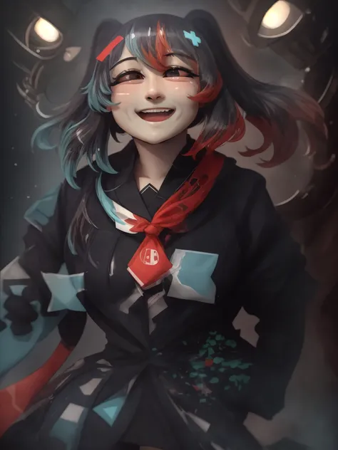 Highly detailed, High Quality, Masterpiece, beautiful, Switch-chan, light smile, looking at viewer, full body, closed mouth, (detailed face and eyes:1.3) <lora:Switchchan:1> (LiminalSpace style a futuristic looking structure in the middle of a building:0.25) <lyco:djzJohnsonDesuZenkaiV15-lyco:0.3>