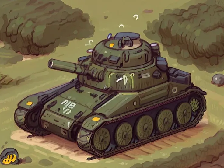 military vehicle, motor vehicle, ground vehicle, tank, no humans, vehicle focus, military, caterpillar tracks, outdoors,