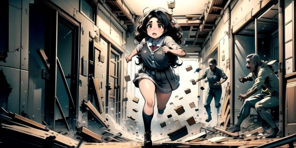 1girl, (masterpiece:1.4), high quality, high definition, sharp focus, detailed face, anime, best quality, 4k, 8k, absurd resolution, intricate detail, (detailed eyes:1.3), animation, illustration, highly detailed, highres, extremely detailed, surprised, shocked, open mouth, <lora:hyperdenoiser_v090:0.6>, <lora:hyperrefiner_v090:0.6>, <lora:add_detail:0.4>, <lora:ETO_OCC006:0.8>, ETO_OCC, (thick eyebrows), (pale skin), curvy, (plump:1.2),<lora:ETO_OC:0.2> ETO-OC, (round chin), black hair, <lora:tareme:1>, (multicoloured eyes), BREAK <lora:escapeSchool:0.6>