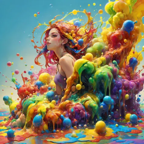 1girl, rainbow hair, (paint bubbles, paint splashes, colorful background, outrun, paint texture:1.1) <lora:add-detail-xl:2> <lora:acidzlime-sdxl:1> acidzlime <lora:sdxlInkpunkstyle_v01:0.75> (masterpiece:1.2), best quality, (hyperdetailed, highest detailed:1.2), high resolution textures