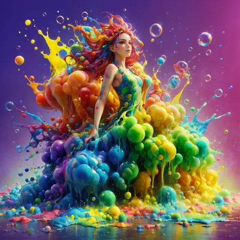 1girl, rainbow hair, (paint bubbles, paint splashes, colorful background, outrun, paint texture:1.1) <lora:add-detail-xl:2> <lora:acidzlime-sdxl:1> acidzlime <lora:sdxlInkpunkstyle_v01:0.75> (masterpiece:1.2), best quality, (hyperdetailed, highest detailed:1.2), high resolution textures