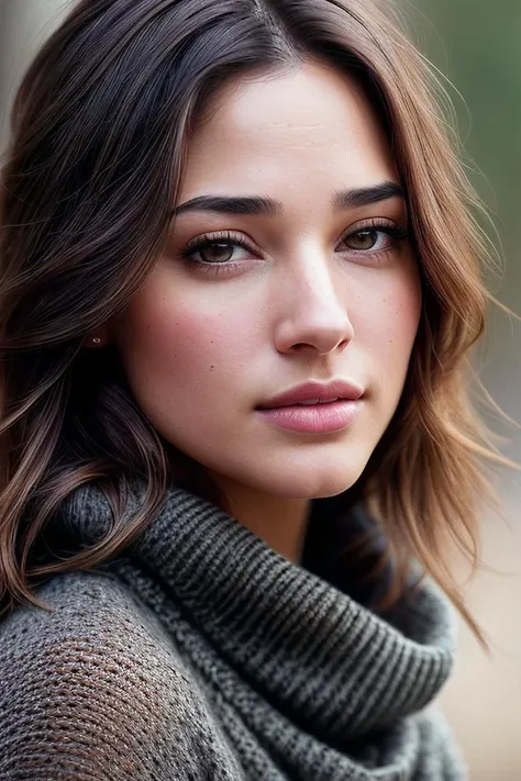beautiful woman (T4m4nn4Bh4t14:.99), perfect hair, jewelry, ((portrait)), (closeup:1.2), ((from the waist up)), (((  everyday :1.2 ))), natural skin texture,  ((  Cowl neck sweater and straight-leg jeans :1.2)), 24mm, 4k textures, soft cinematic light, adobe lightroom, photolab, hdr, intricate, elegant, highly detailed, sharp focus, ((((cinematic look)))), soothing tones, insane details, intricate details, hyperdetailed, low contrast, soft cinematic light, exposure blend, hdr, faded, now, ("I've got a bad feeling about this.":1.1)