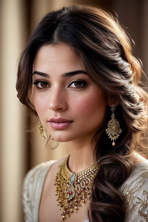 beautiful woman (T4m4nn4Bh4t14:.99), perfect hair, ((wearing opulent jewellery:1.3)), ((inspired by One Thousand and One Nights:1.2)), (as Scheherazade:1.2) ((portrait)), (closeup:1.2), ((from the waist up)), ((( A stylish, modern seafood restaurant, filled with gourmet seafood dishes and a relaxed, seaside atmosphere :1.2 ))), natural skin texture, (( Batwing Sleeve Dress :1.2)), 24mm, 4k textures, soft cinematic light, adobe lightroom, photolab, hdr, intricate, elegant, highly detailed, sharp focus, ((((cinematic look)))), soothing tones, insane details, intricate details, hyperdetailed, low contrast, soft cinematic light, exposure blend, hdr, faded, now, ("I've got a bad feeling about this.":1.1)
