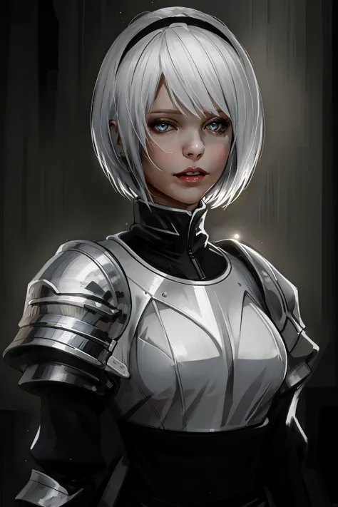 1girl,armor, <lora:ArmorFusion:0.6> , colorful theme,<lora:2b:0.6>,(best quality, high quality, high resolution), realistic, ultra-detailed, highly detailed face features, absurdres, realistic lighting and reflections, highly detailed face features, see through shirt, best photo,high quality illustration