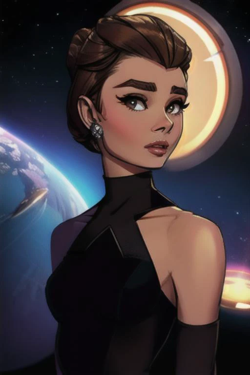 <lora:Hepburn:.7> "Audrey Hepburn", short hair, Star Trek Deep Space Nine