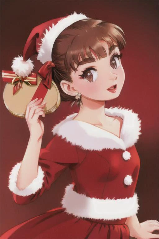 <lora:Hepburn:.7> "Audrey Hepburn", Santa