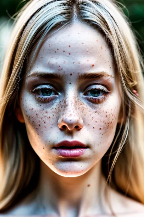 (film grain), (Close-up portrait), open mouth, 8k RAW photo, highest quality, upper body portrait, ((best quality)), sfw, A Woman 18 years old, blonde hair, freckles, pale imperfect skin, cinematic epic, insanely detailed, ((masterpiece)), absurdres, HDR, <lora:lora_allisonmack_v1_from_v1_160:1> <lora:popular:1>