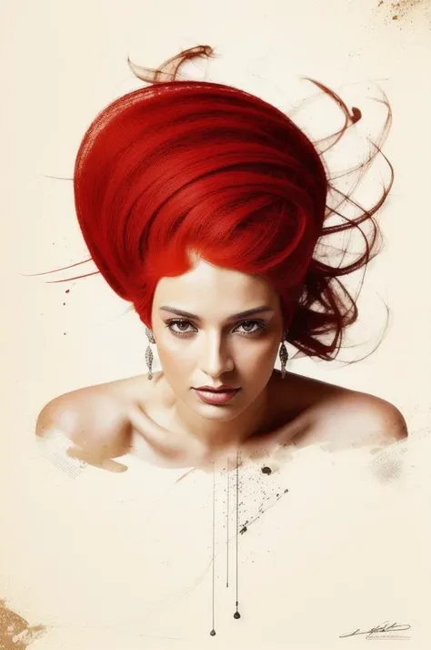 a beautiful 25 year old Brazilian woman with red hair by Ingrid Baars and urban_sketchbook <lora:urban_sketchbook:1>