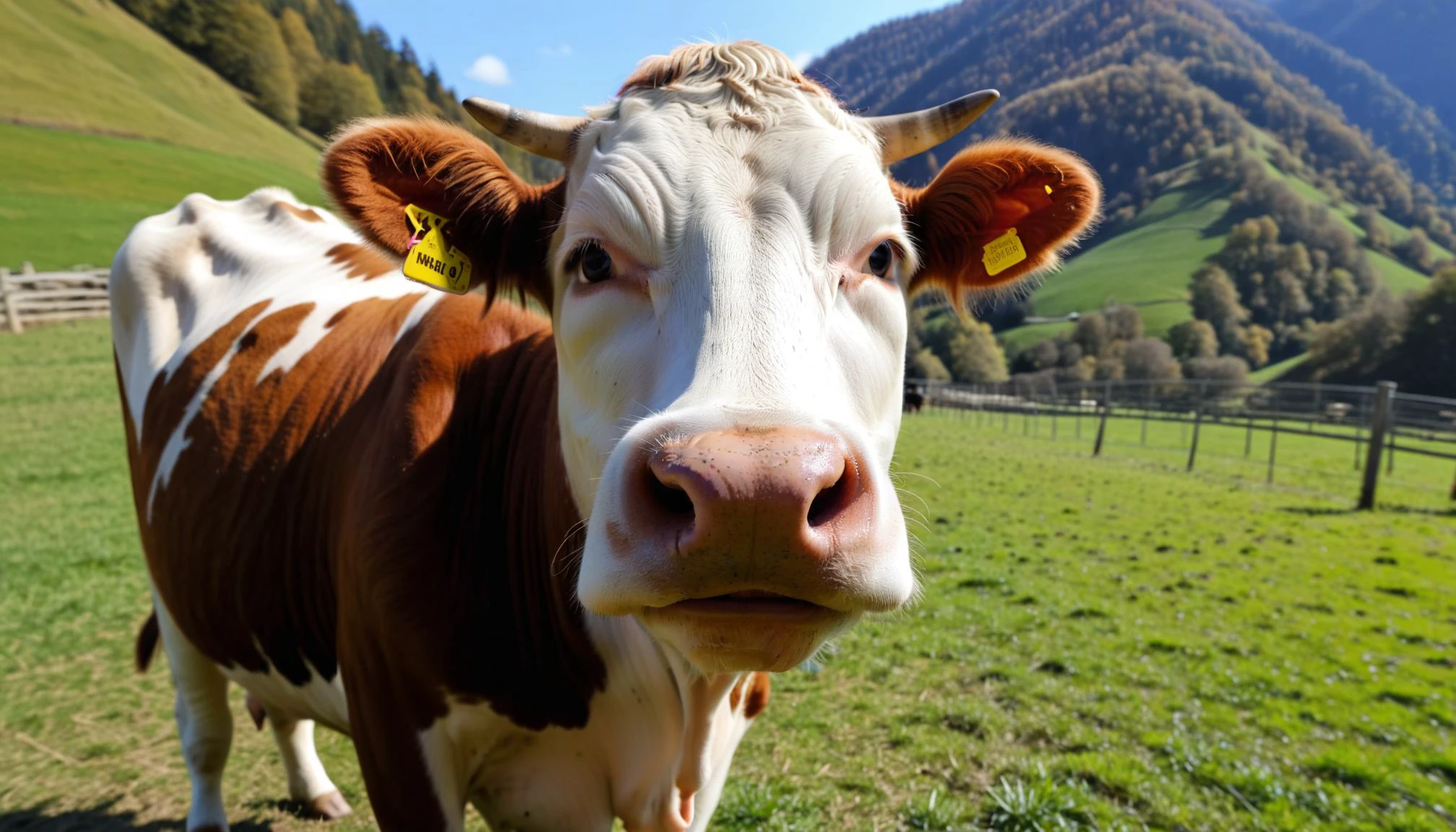 A cow taking a selfie