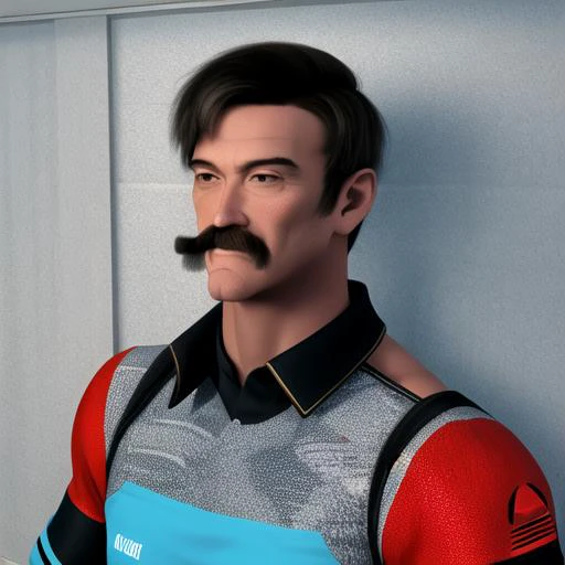 score_9, score_8_up, score_7_up,rating_safe,source_photorealistic,upper body,HenchMann,mustache,cropped,indoors, <lora:HenchMann15:0.9>