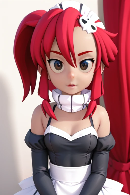 TFM_Yoko, maid costume, maid headdress, maid white apron,