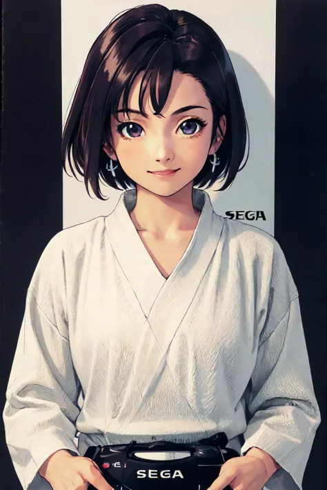 <lora:segataV1:0.4>segata, (sega saturn:1.3),
(best quality, masterpiece, RAW photo,ultra-detailed:1.2), <lyco:GoodHands-beta2:1.0>solo,looking at viewer,smile,1girl,short hair,