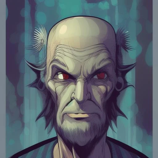 An old man, ComplexLA style, nvinkpunk, marioalberti artstyle, ghibli style