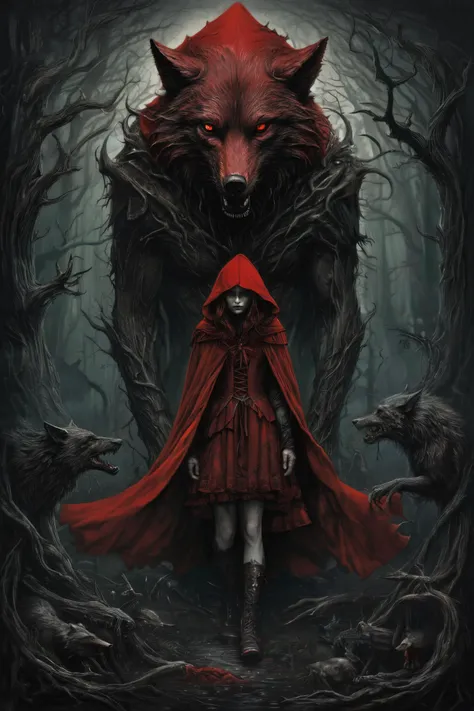 Little Red Riding Hood <lora:EnvyPrimordial 01 - SDXL:1> primordial