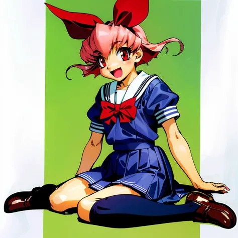 <lora:Takane_Momo:0.8>,<lora:add_detail:0.8>,<lora:noline:0.1>,<lora:boldline:-0.1>,smile,open mouth,
momo,soro,
red_bow,(light blue school uniform:1.2),
full body,sitting,wariza,lawn,