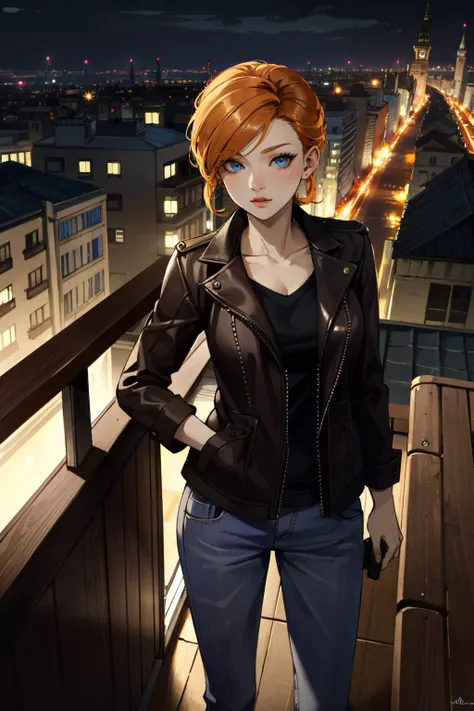 ((ultra detailed, masterpiece, absurdres))
<lora:SpiderMaryJ:0.9>
SpiderMaryJ, 1girl, orange hair, blue eyes, overlooking the city from a rooftop bar at night, chic outfit, standing