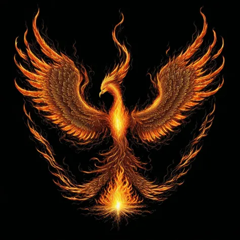 <lora:metal_tee_sdxl>,metal_tee,vector digital illustration,(black background:1.5),<lora:MinTattooXL-000034>,phoenix on fire,angel wings,, (masterpiece, best quality, high quality, highres, ultra-detailed),