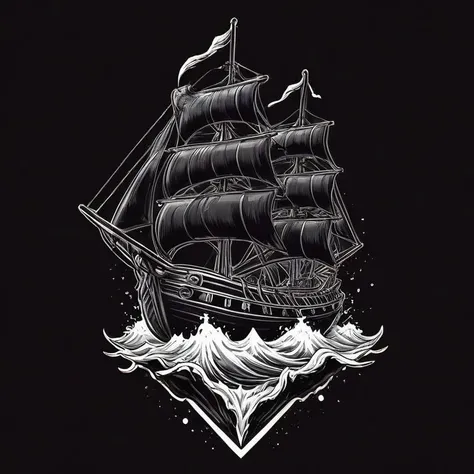 <lora:metal_tee_sdxl>,metal_tee,vector digital illustration,(black background:1.5),<lora:MinTattooXL-000034>,drawing of a minimalist tattoo,<lora:zavy-ctsmtrc-sdxl:0.8>,zavy-ctsmtrc,isometric,sailboat, (masterpiece, best quality, high quality, highres, ultra-detailed),