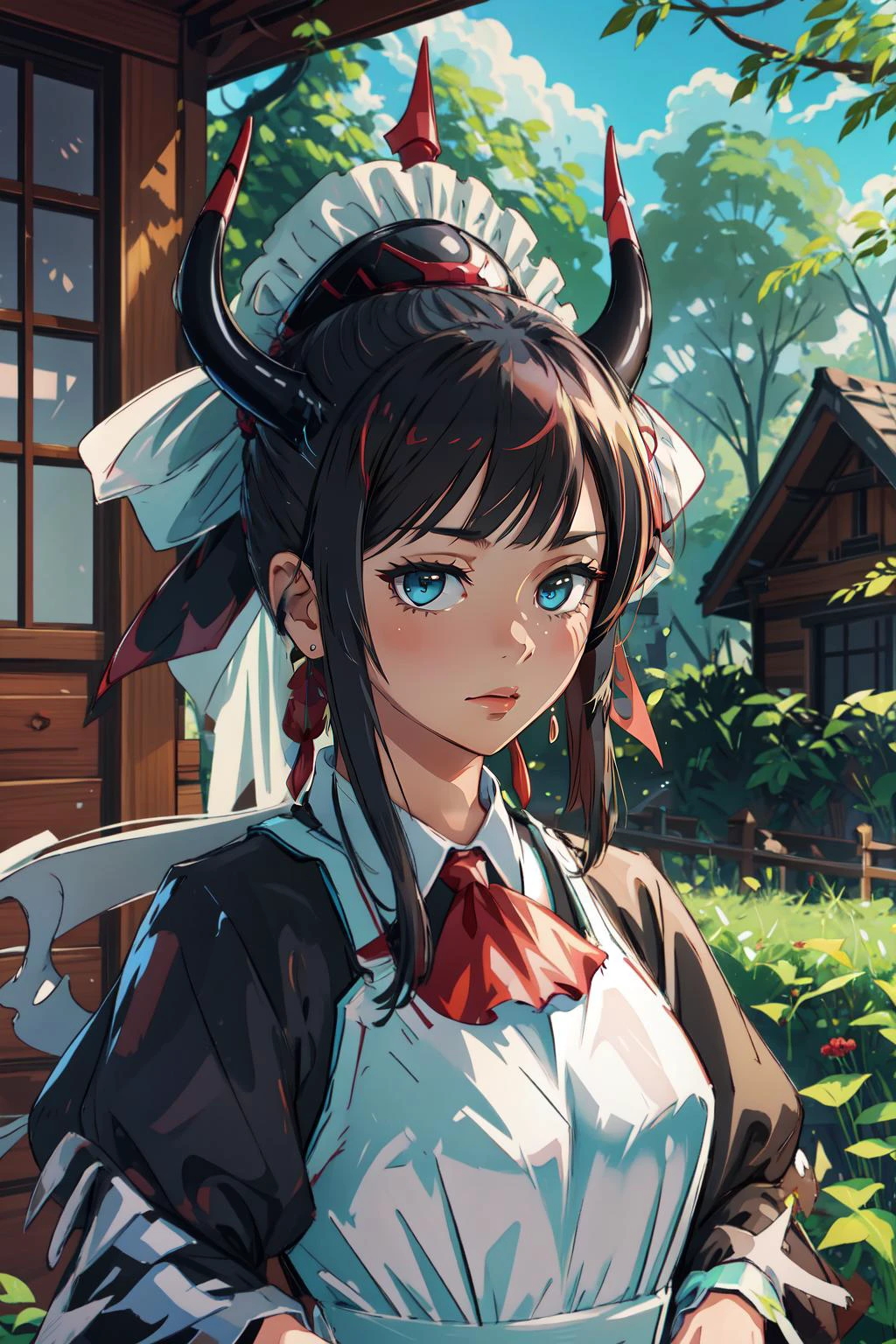 (masterpiece, best quality), intricate details,
1girl, <lora:House_Dragonmaid:0.8> house_dragonmaid,
<lora:EyeControl_Jitome:0.8> (jitome:1.5), upper body, face focus,