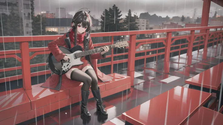 coat,guitar,, masterpiece, best best quality,ultra_detailed,
