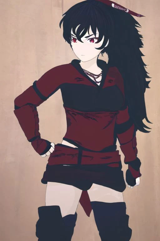 illustration,
naked,
teasing,
bent over,
slender person,
raven branwen,
long hair,
black hair,
short ponytail,
hair ribbon,
medium breasts,
ribbon,
red eyes,
combat suit,
leotard,
fingerless gloves,
blue black brown colors,
black background:1.1,
dark mist,
standing,
looking straight at viewer,
dynamic light, ultra detail,
extremely detailed CG, full detail,
8k best quality, realistic, 8k,
micro intricate, masterpiece,