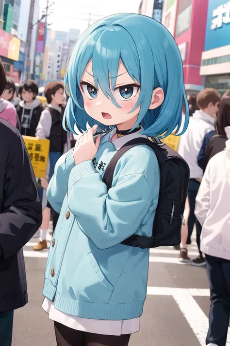 <lora:gekioko_v250:1>
(cleavage:-1.5),
insanely detailed, absurdres, ultra-highres, ultra-detailed, best quality,
1girl, solo, nice hands, perfect hands,
BREAK,
(wearing harajuku-style coordinate),
angry, open mouth, cowboy shot,
BREAK,
slender, kawaii, perfect symmetrical face, ultra cute girl, ultra cute face, ultra detailed eyes, ultra detailed hair, ultra cute, ultra beautiful,
by Canon EOS, SIGMA Art Lens 35mm F1.4, ISO 200 Shutter Speed 2000,
in harajuku, shibuya, tokyo, street, crowd, cityscape,
medium breasts,
BREAK,
(turquoise blue medium hair, black eyes), hair between eyes