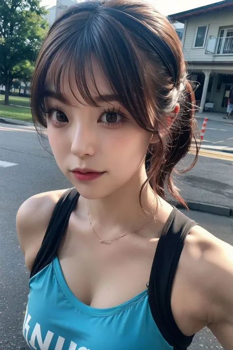 <lora:add_detail:0.4> , a photo of momo_burlesque, <lora:momo_burlesque-15:0.9>, (intricate details:0.8), (hdr, hyperdetailed:1.2), outdoors, close up, t-shirt,