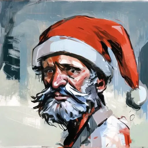 [santa:abstract background:0.5], expressionism, digital art, colorful background