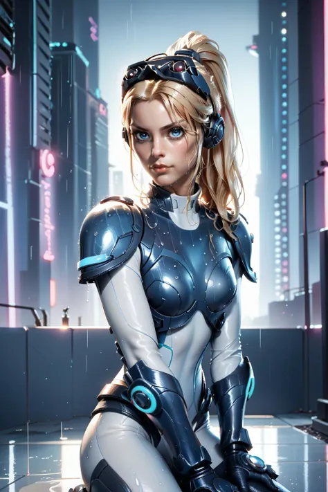 score_9, score_8_up, score_7_up, masterpiece, high quality
 <lora:Nova TerraPony:0.8> 1girl, long hair, ponytail, goggles on head, bodysuit, breastplate, gauntlets, shoulder armor, neon trim, boots, futuristic city, neon lights, rain, wet
 <lora:3D_Animation_Diffusion_Pony_style:1> solo, lips, blue eyes